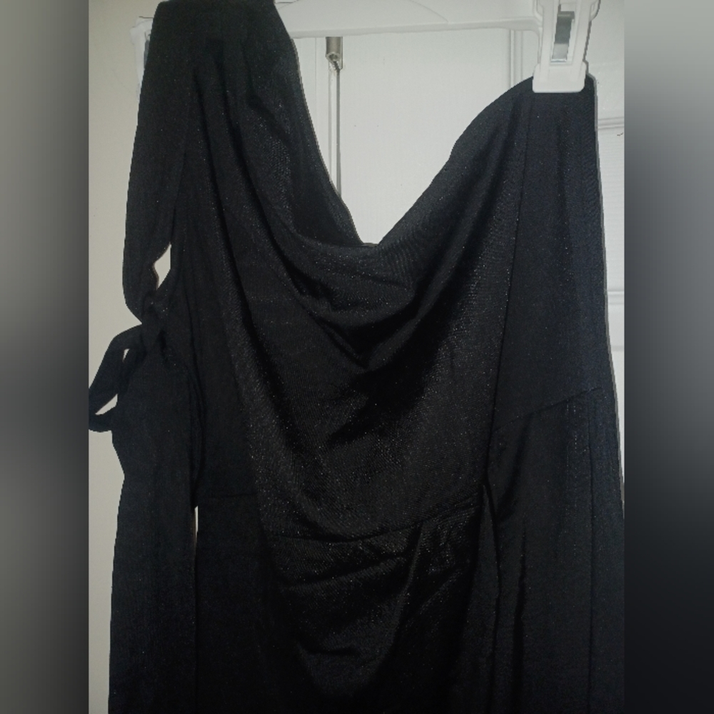 PRETTYGARDEN Sleeveless one bare shoulder Dress little black dress - Picture 6 of 10